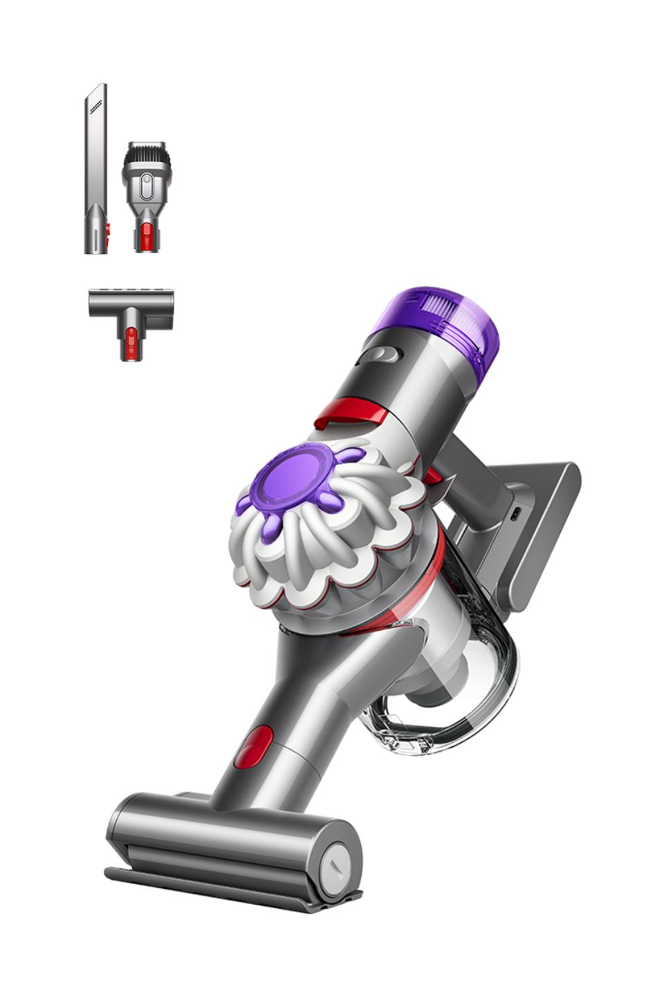 Dyson 586120-01, Dry, Gulvtæppe, Hårdt gulv, Madras, Soft floor, Polstring, Poseløs, Grå, Rød, Violet, Batteri, 40 min.