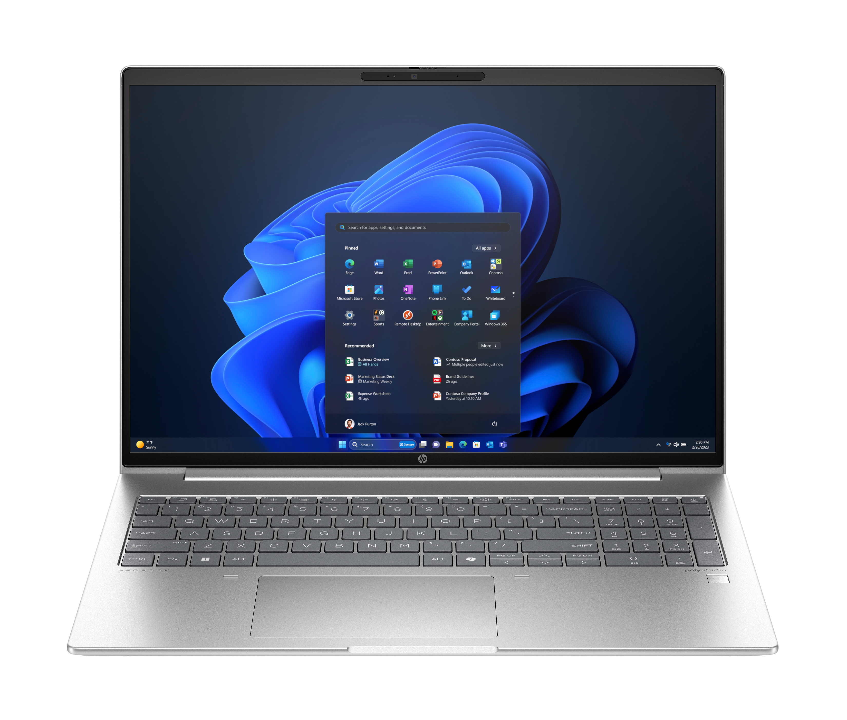 HP ProBook 460 G11 Intel Core Ultra 5 125U Laptop 40,6 cm (16") WUXGA 24 GB DDR5-SDRAM 512 GB SSD Wi-Fi 6E (802.11ax) Windows 11 Pro AI PC Sølv billede