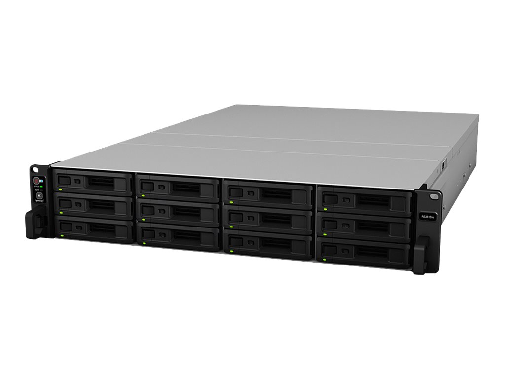Synology RackStation RS3618XS - NAS-server - 12 bays - rackversion - SATA 6Gb/s - RAID 0, 1, 5, 6, 10, JBOD, RAID F1 - RAM 8 GB - Gigabit Ethernet - iSCSI support - 2U