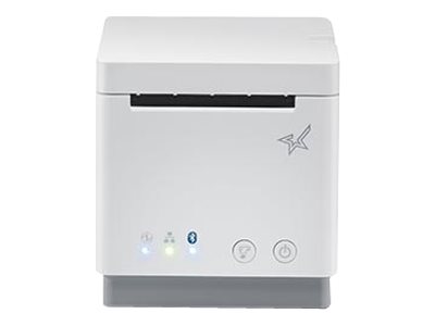 Star mC-Print2 MCP21 LB WT E+U - Kvitteringsprinter - direkte termisk - Rulle (5,8 cm) - 203 dpi - op til 100 mm/sek. - USB, LAN, Bluetooth, USB vært, Lightning - skærer - hvid