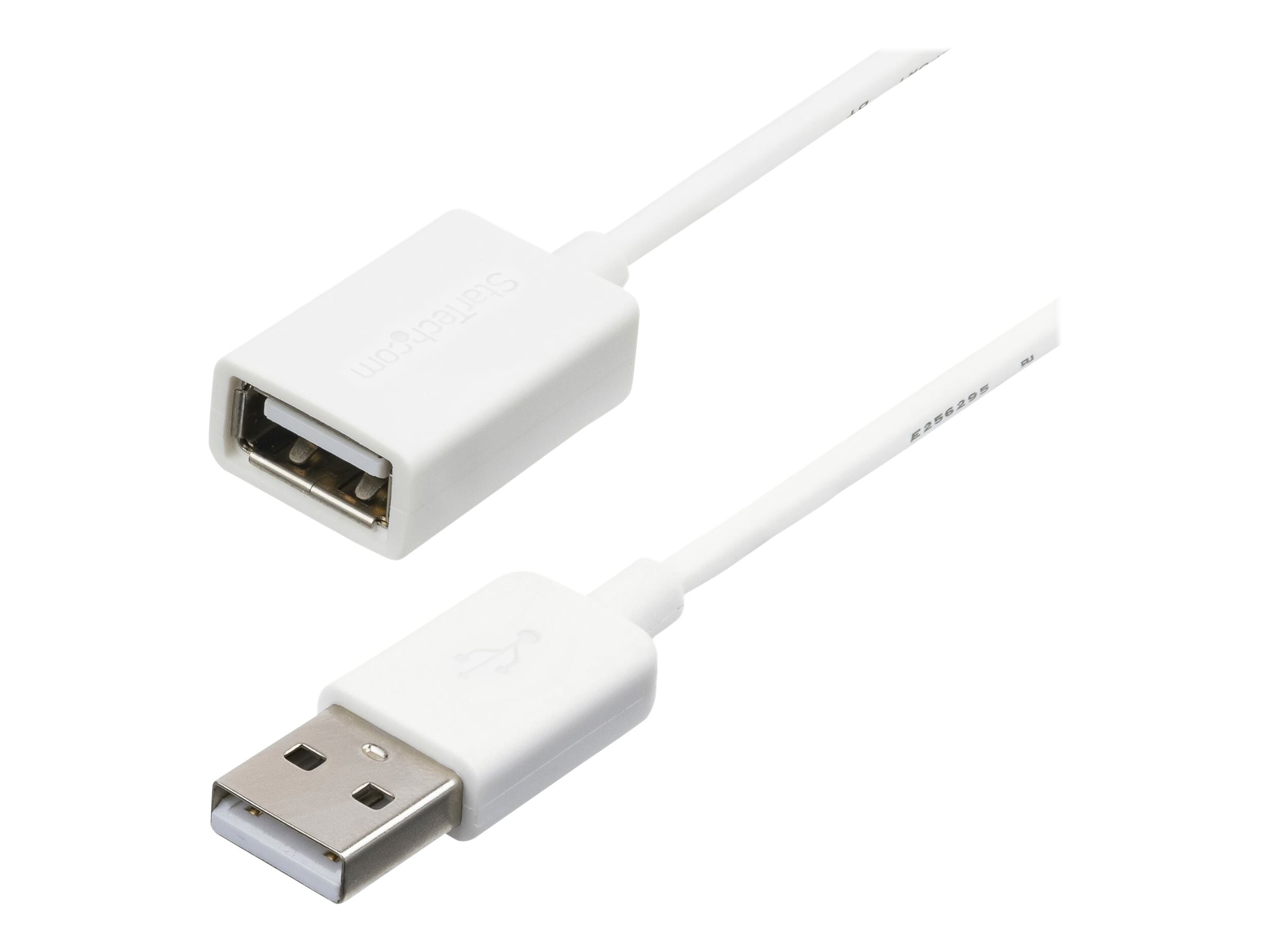 StarTech.com 1m White USB 2.0 Extension Cable Cord - A to A - USB Male to Female Cable - 1x USB A (M), 1x USB A (F) - White, 1 meter (USBEXTPAA1MW)