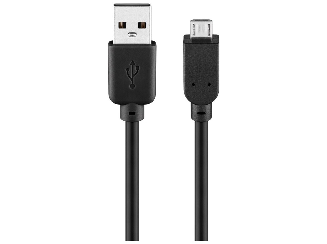 goobay - USB-kabel - Micro-USB Type B (han) til USB (han) - USB 2.0 - 3 m - sort