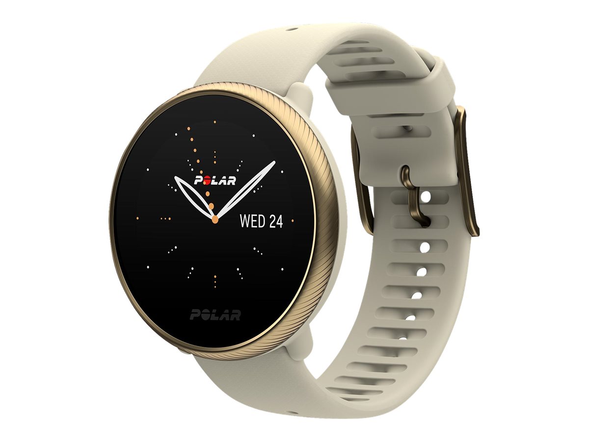 Polar Ignite 2 - Champagne-guld - sportsur med bånd - silikone - champagne - båndstørrelse: S/L - Bluetooth - 35 g