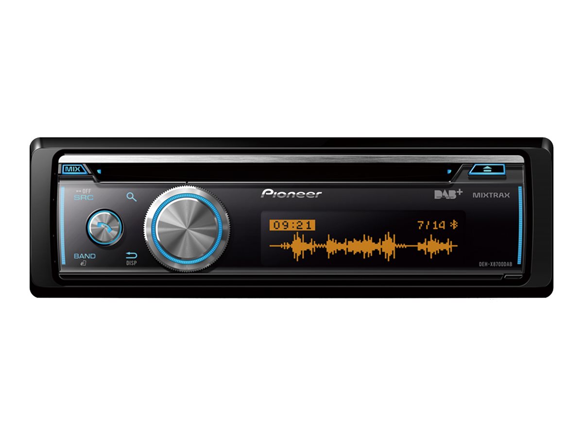 Pioneer DEH-X8700DAB - Bilradio med DAB og CD - Full-DIN - 50 watt x 4 - DAB antenne er ekstraudstyr (vnr. CA-AN-DAB.001)
