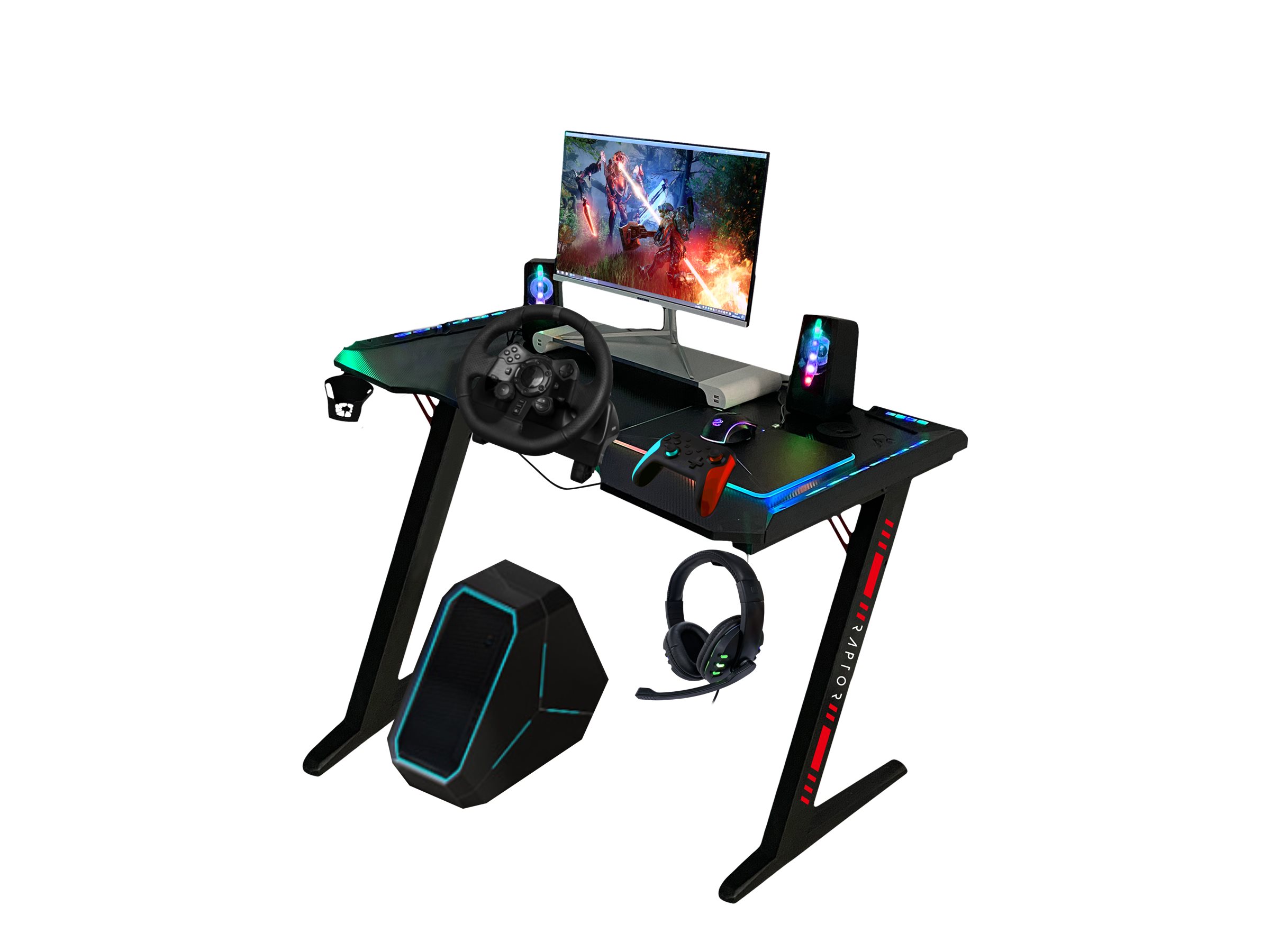 Raptor Gaming GT-100 RGB Bord Solidt stål Gaming