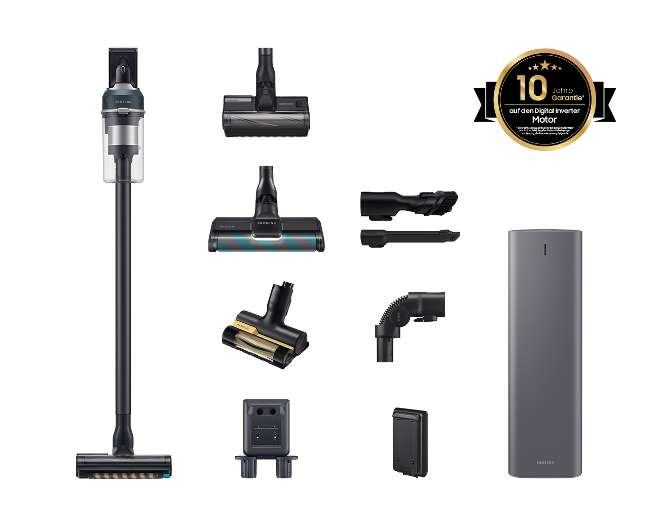 Samsung VS20C85G4PB, 2-i-1 stangstøvsuger, Poseløs, Blå, Rektangulær, Dry, mikro