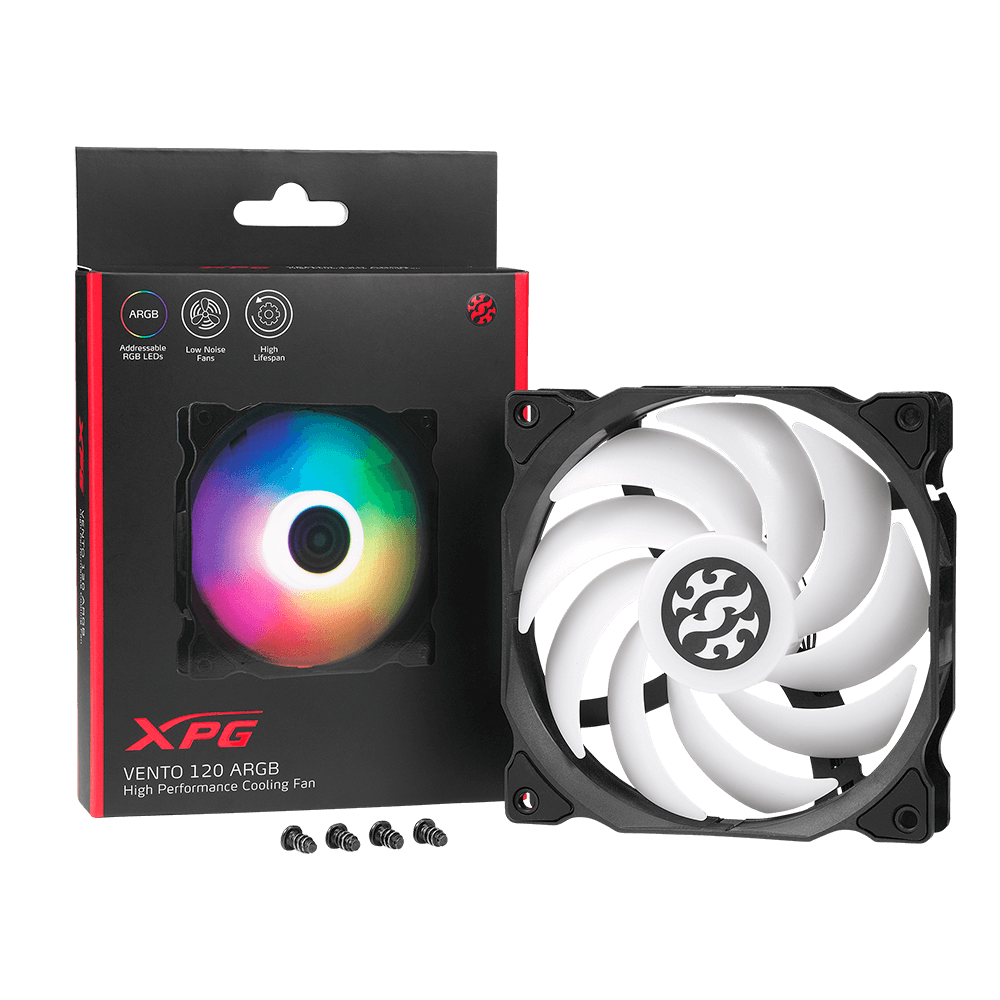 XPG VENTO 120 ARGB Fan 1-pack Sort 120 mm