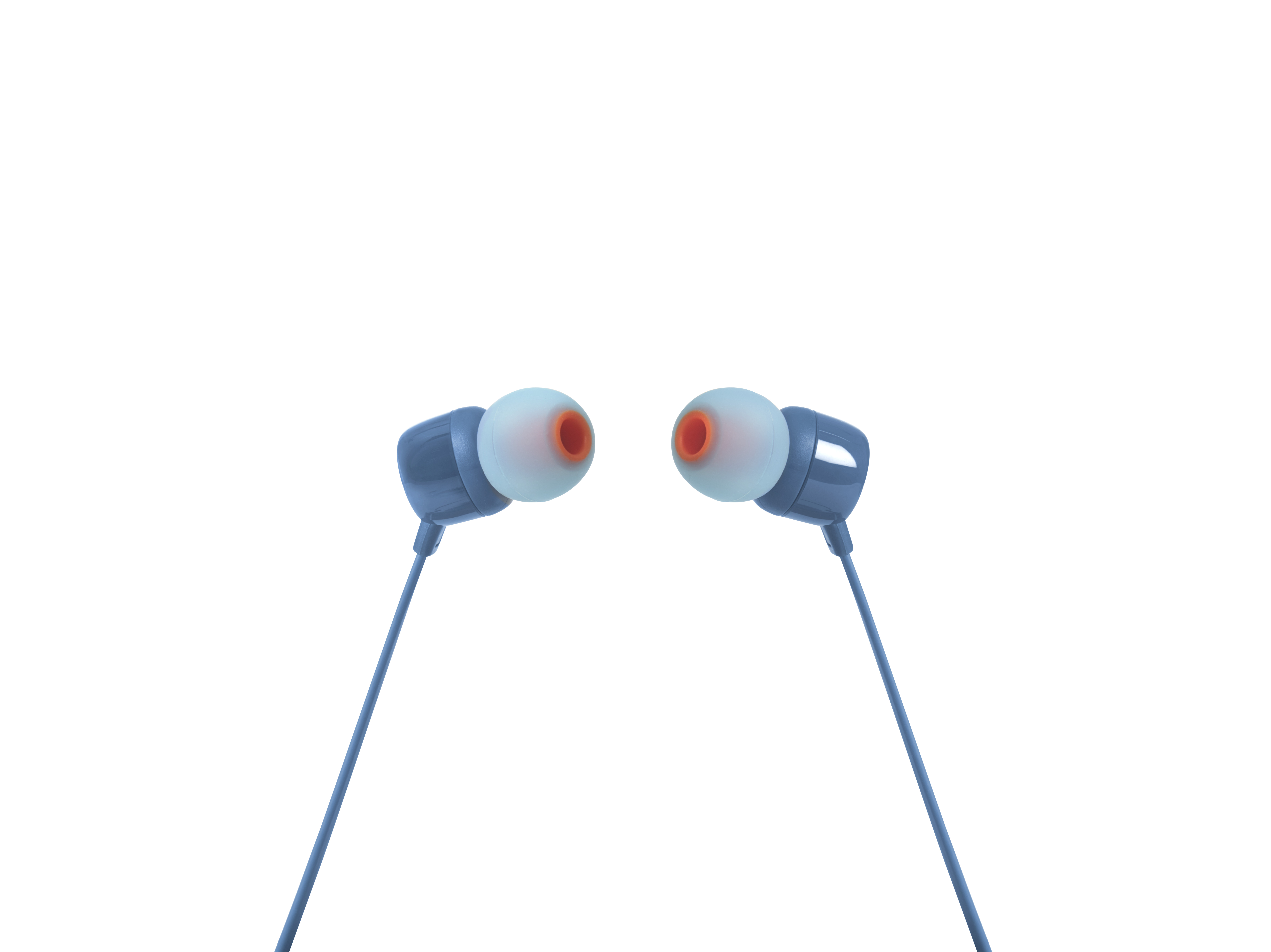JBL T110 - Øreproptelefoner med mik. - i øret - kablet - 3,5 mm jackstik - blå