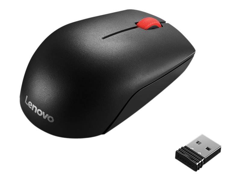 Lenovo Essential Compact Wireless - Mus - 3 knapper - Sort