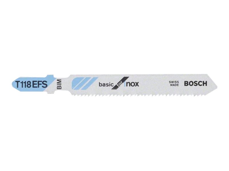 Bosch best for Inox T 118 EFS - Stiksavsklinge - for metal, rustfrit stål - 5 stykker - T-skaft - længde: 83 mm