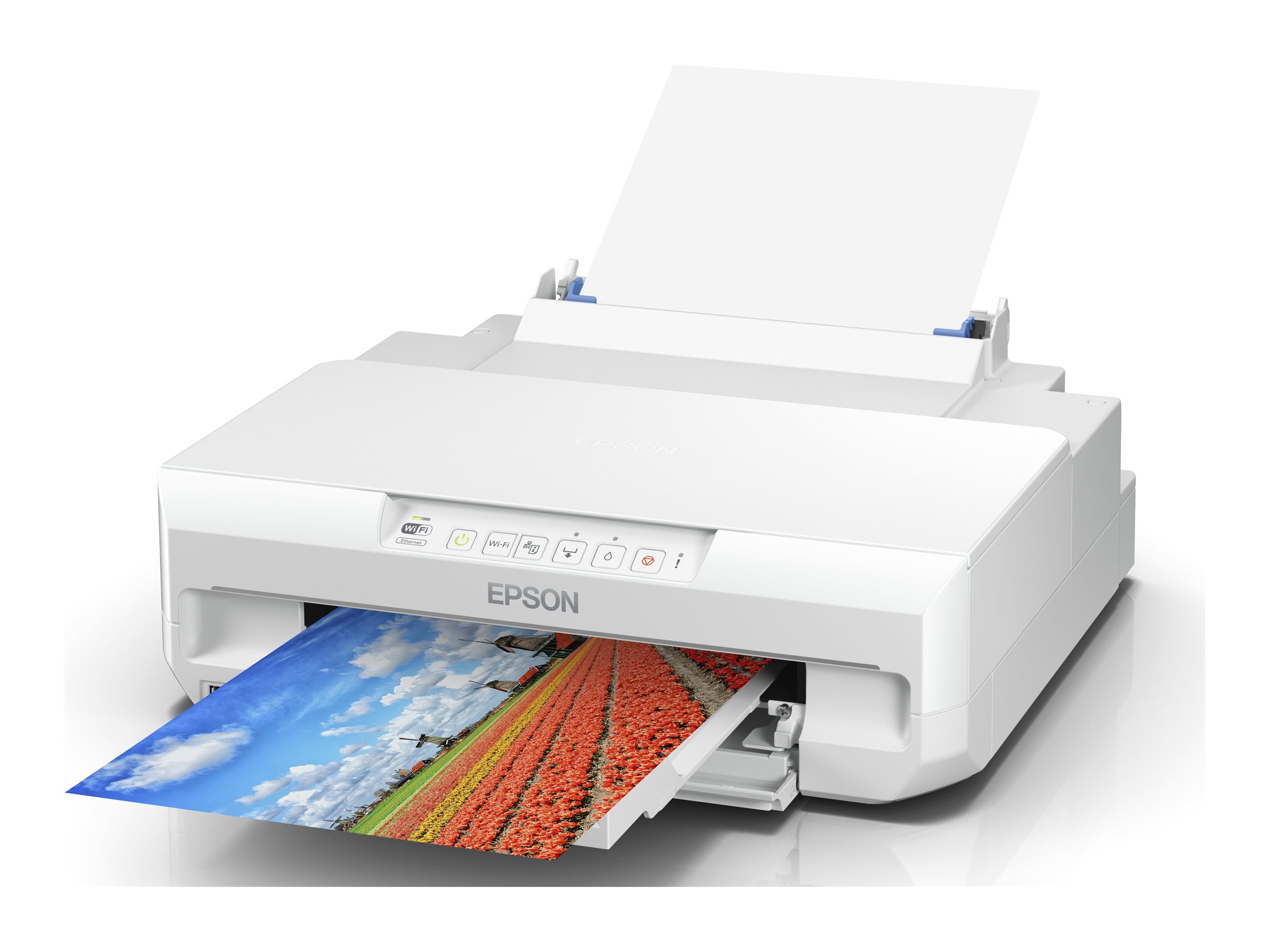 Epson Expression Photo XP-65 - Printer - farve - Duplex - blækprinter - A4/Legal - 5760 x 1440 dpi - op til 9.5 spm (mono) / op til 9 spm (farve) - kapacitet: 100 ark - USB, LAN, Wi-Fi