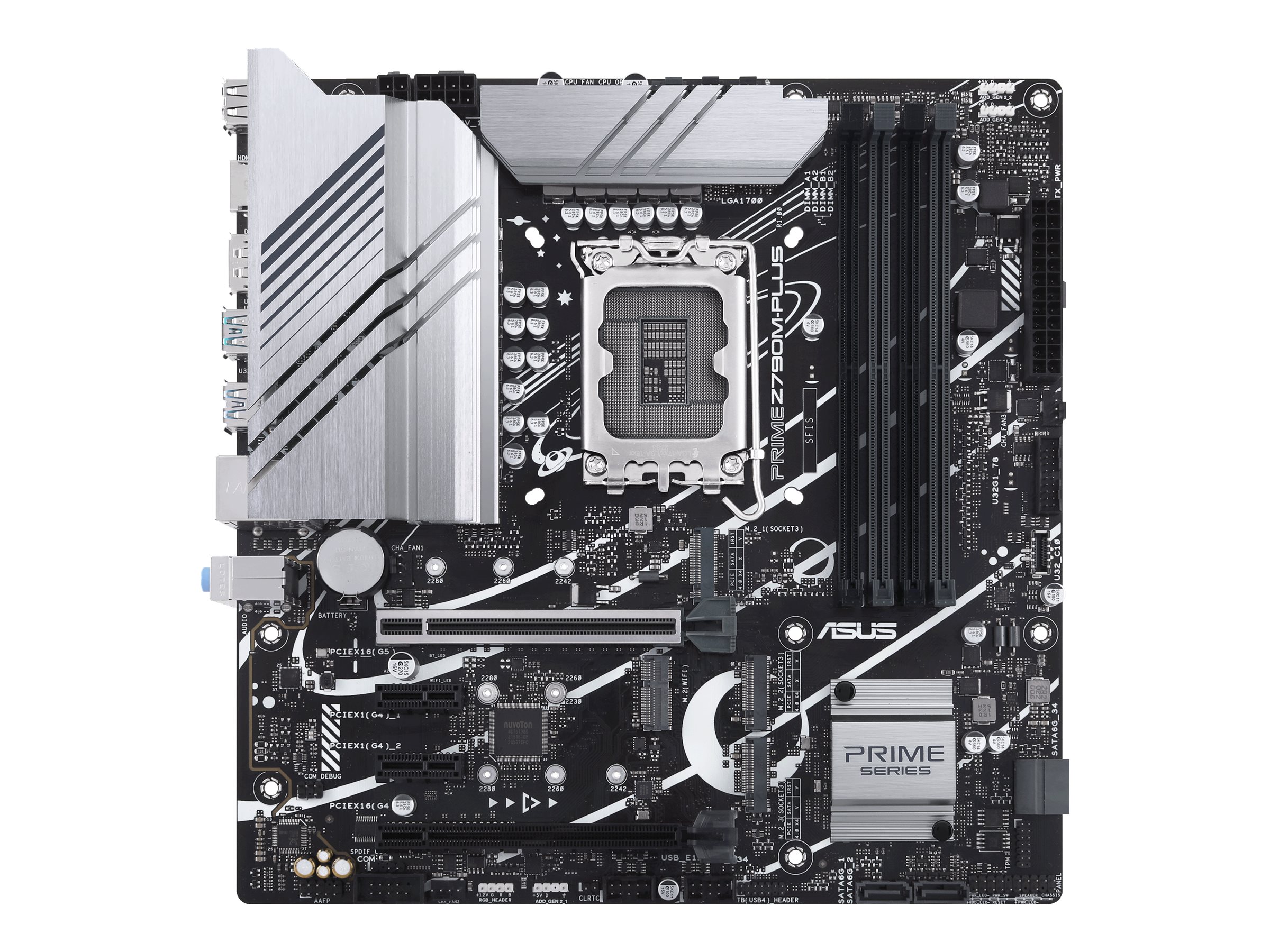 ASUS PRIME Z790M-PLUS - Bundkort - micro ATX - LGA1700 sokkel - Z790 Chipset - USB-C 3.2 Gen 2x2, USB-C 3.2 Gen 1, USB 3.2 Gen 2, USB 3.2 Gen 1 - Gigabit LAN - onboard grafik (CPU påkrævet) - HD Audio (8-kanaler)