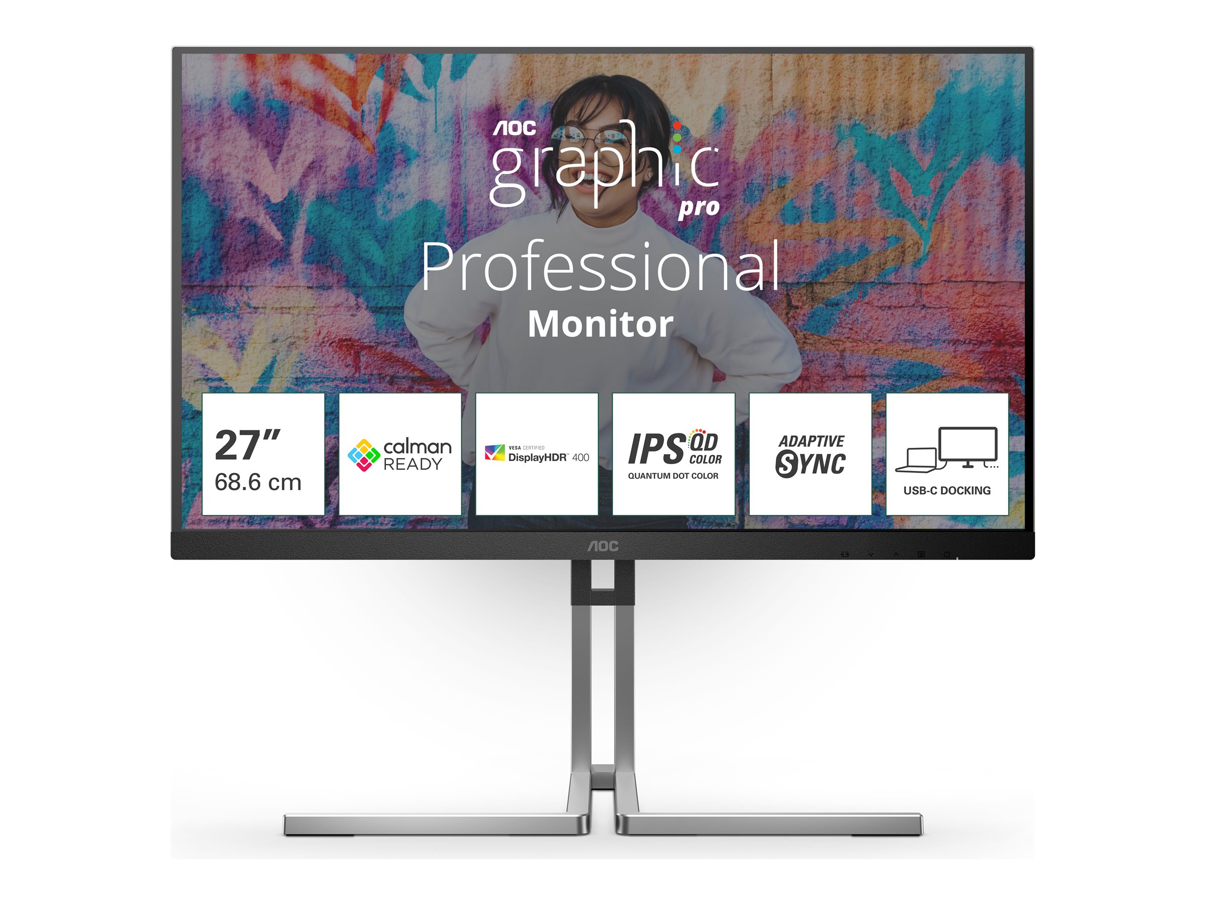AOC Q27U3CV 27" IPS 2560 x 1440 (2K) HDMI DisplayPort USB-C 75Hz