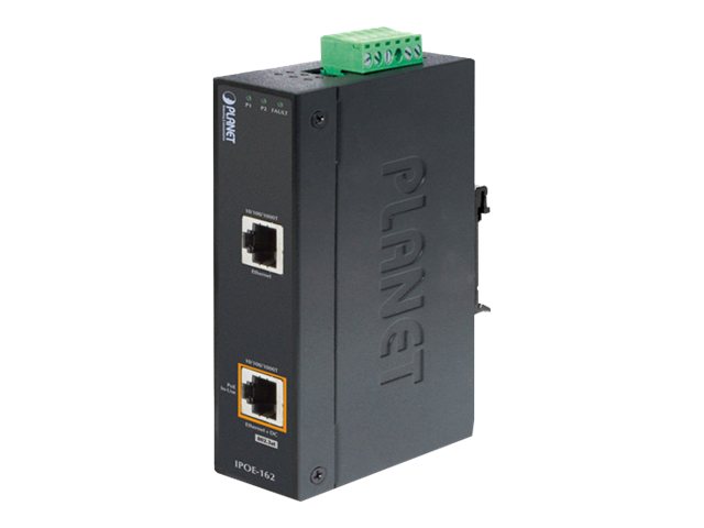 PLANET IPOE-162 Industrial IEEE 802.3at Gigabit Power over Ethernet Plus Injector (Mid-span)