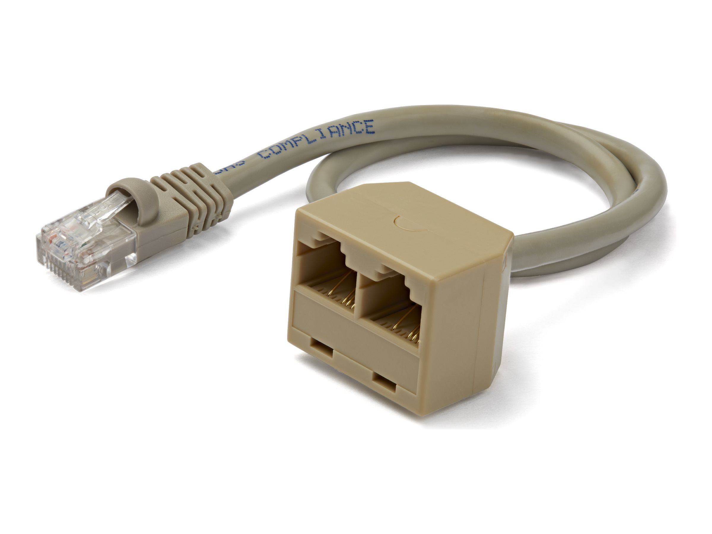 Startech 2-to-1 RJ45 10/100 Mbps Splitter/Combiner - One adapter required at each end of the connection - Netværk-splitter - RJ-45 (han) til RJ-45 (hun)