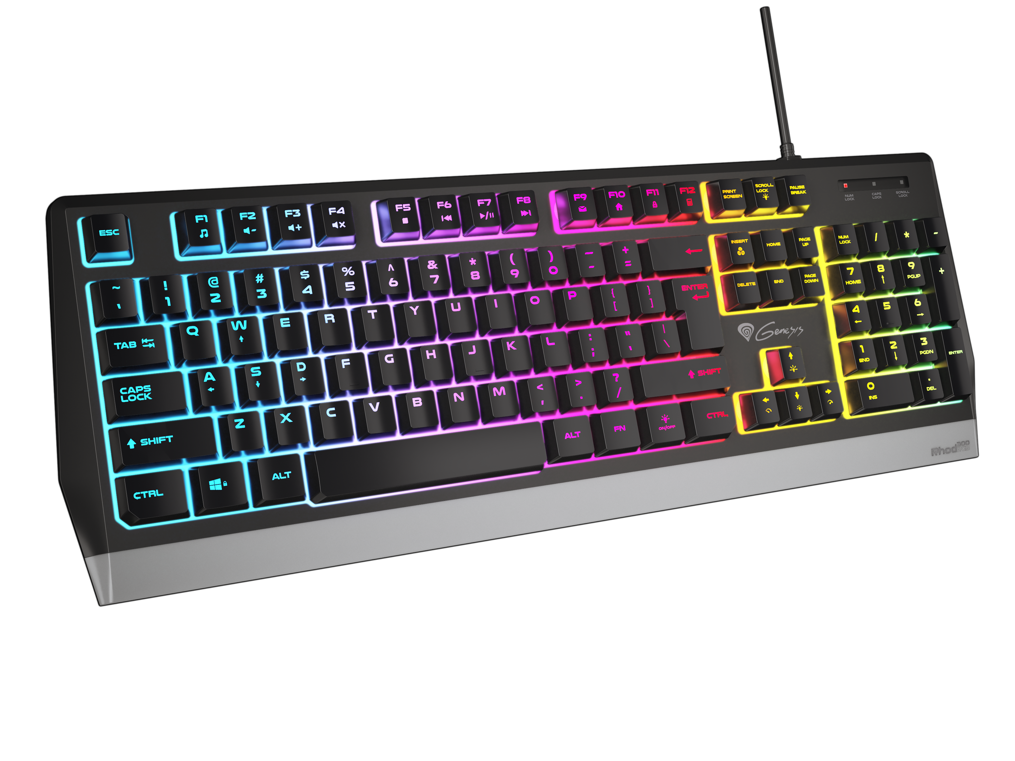 Genesis Rhod Series 300 RGB - Gaming Tastatur - Amerikansk engelsk - Sort