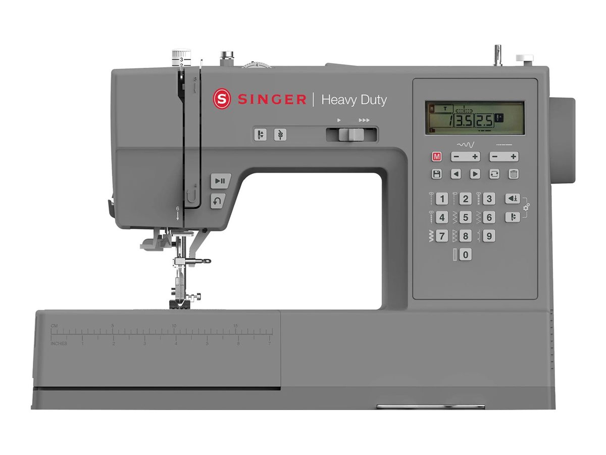 SINGER HD6705C, Grå, Semi-automatisk symaskine, Syning, LED, Knapper, Elektrisk