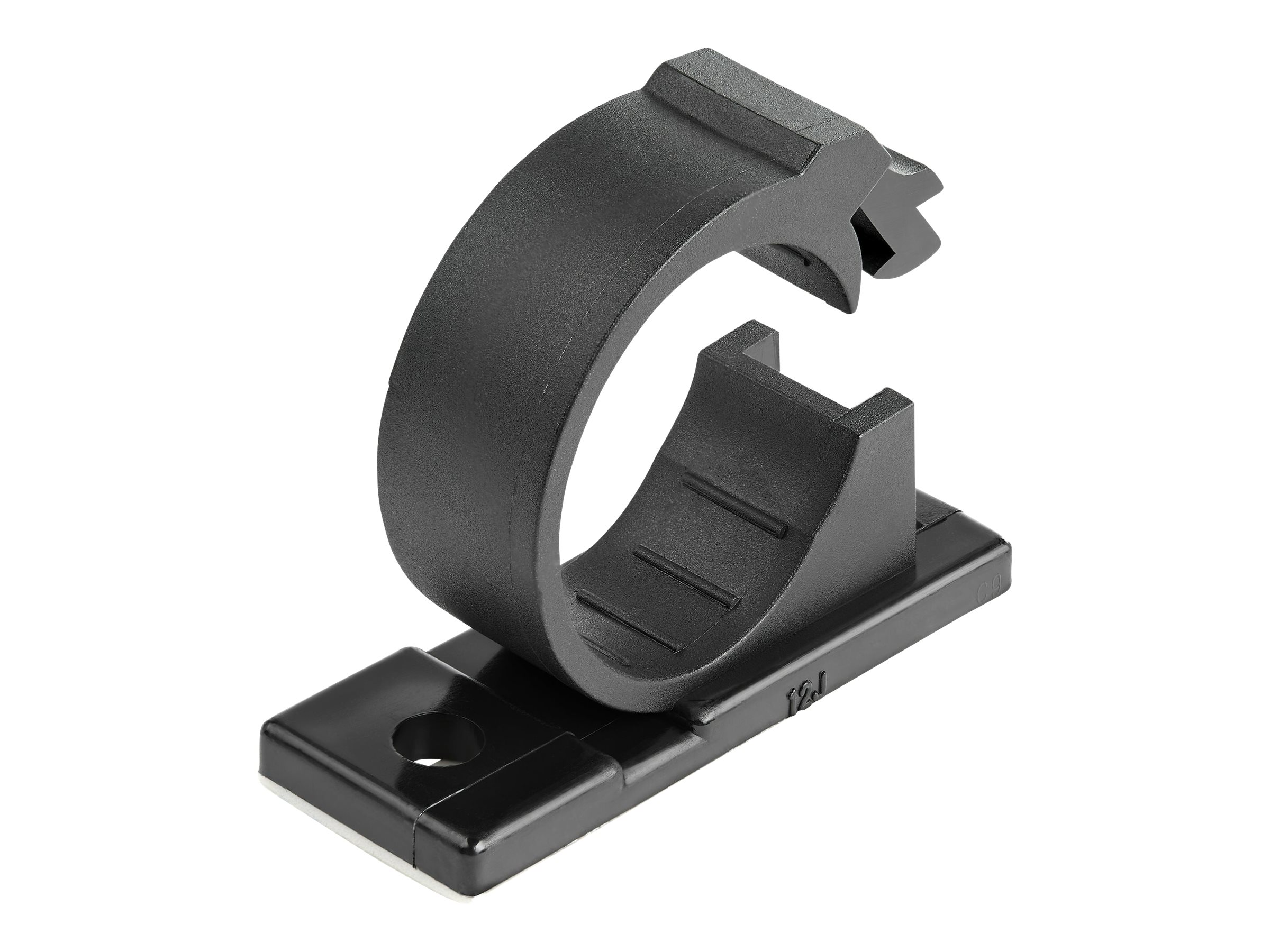 StarTech.com 100 Adhesive Cable Management Clips Black, Network/Ethernet/Office Desk/Computer Cord Organizer, Sticky Cable/Wire Holders, Nylon Self