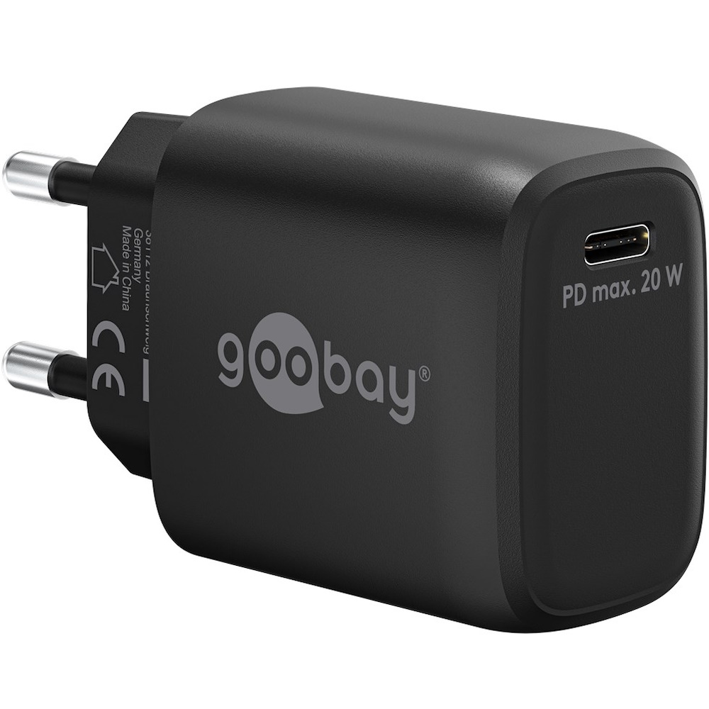 Goobay PD USB-C Hurtiglader 20W - Sort