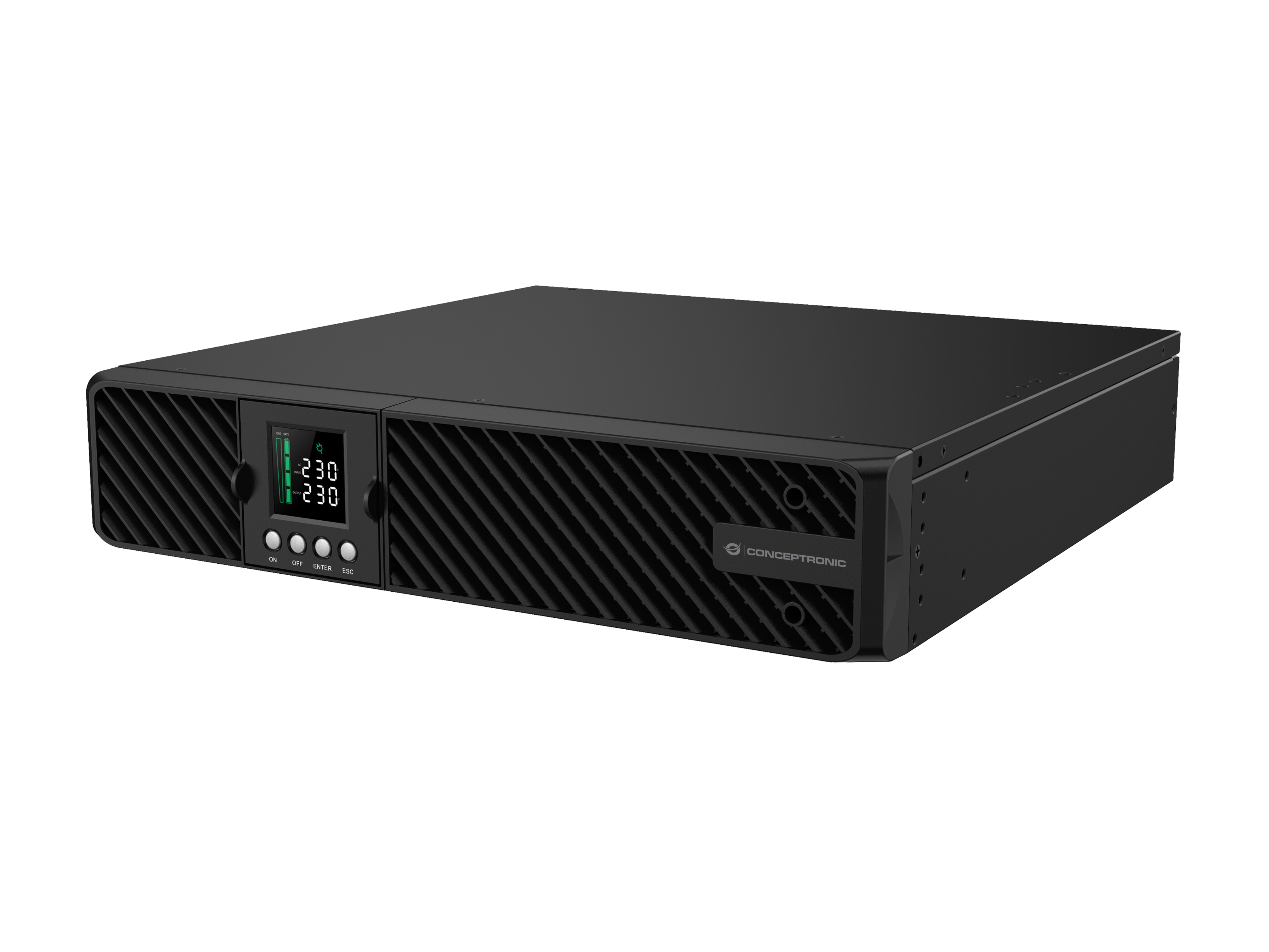 Conceptronic ZEUS51E2K UPS-enhed Dobbeltkonvertering (online) 2 kVA 2000 W 8 AC stikkontakt(er)