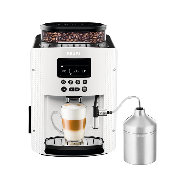Krups Essential EA8161 Automatisk kaffemaskine Hvid