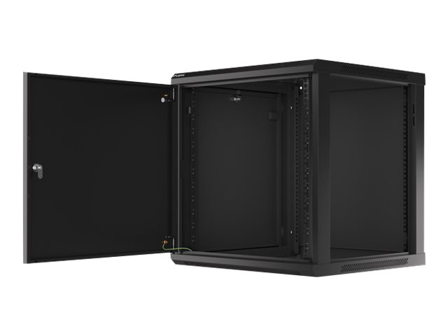 Lanberg WF01-6612-00B - 12U Wall-Mounted Rack Cabinet with Solid Door