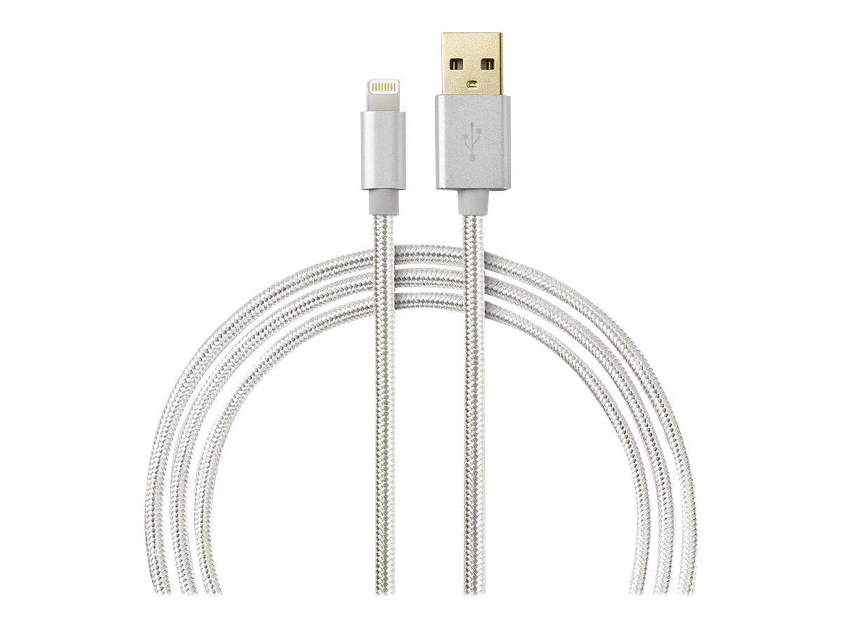 Lightning Kabel | USB 2.0 | Apple Lightning 8-pin | USB-A Han | 480 Mbps | Guldplateret | 3.00 m | Runde | Flettet / Nylon | Alu