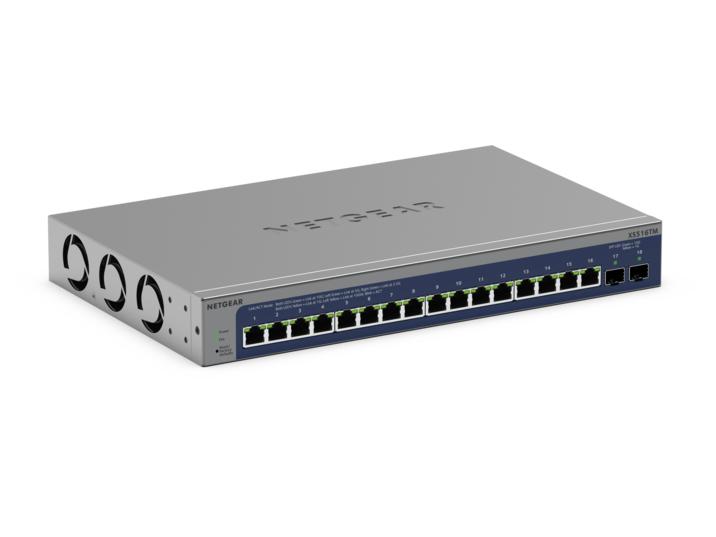 NETGEAR S3600 Series XS516TM - Switch - 2+/L3 Lite - smart - 16 x 10/25 Gigabit Ethernet + 2 x 10Gb Ethernet SFP+ (uplink) - desktop, monterbar på stativ
