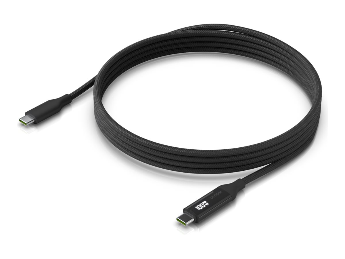 Ubiquiti Durable Braided 100w Display 2m. Usb-c Usb-c Sort, Grå