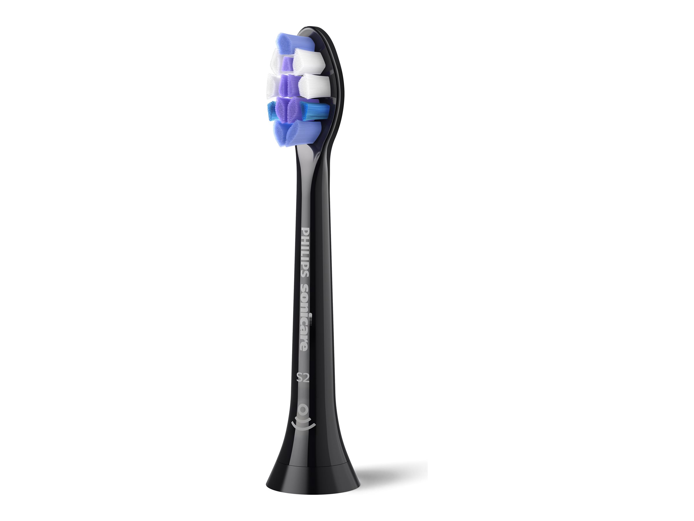Philips Sonicare S2 Sensitive HX6058 - Ekstra tandbørstehoved - til tandbørste - sort (pakke med 8)