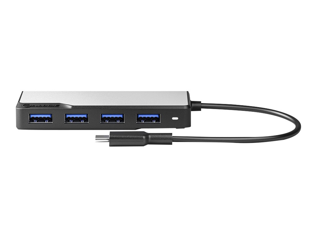 ALOGIC USB-C Fusion SWIFT 4-in-1 Hub USB hub - USB 3.0 - 4 ports - Grå