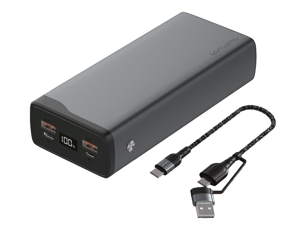 4smarts VoltHub Pro Powerbank 26800mAh Grå billede