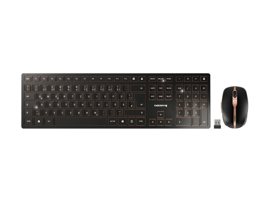 CHERRY DW 9100 SLIM Sæt med mus og tastatur Saks Trådløs Tysk