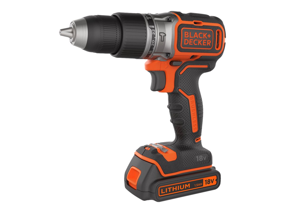BLACK+DECKER - Hammerbor - ledningfri - 2-hastigheders 13 mm - 52 N·m - 18 V