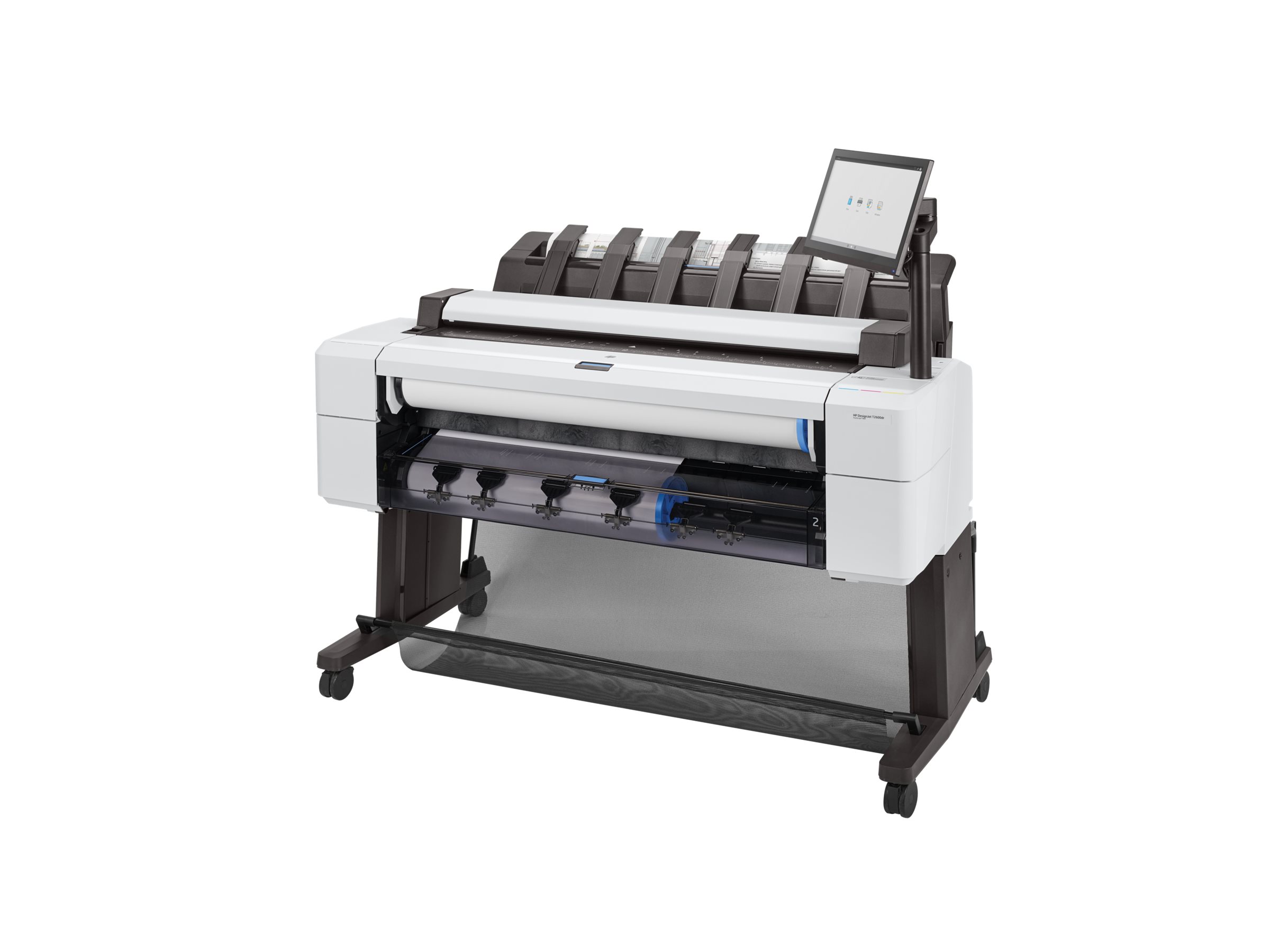 HP DesignJet T2600dr PostScript MFP - 36 multifunktionsprinter - farve - blækprinter - 914 x 8000 mm, 610 x 15000 mm (original) - Rulle (91,4 cm x 91,4 m), 914 x 1219 mm (medie) - op til 0.32 min./side (udskriver) - 2 ruller - Gigabit LAN, USB