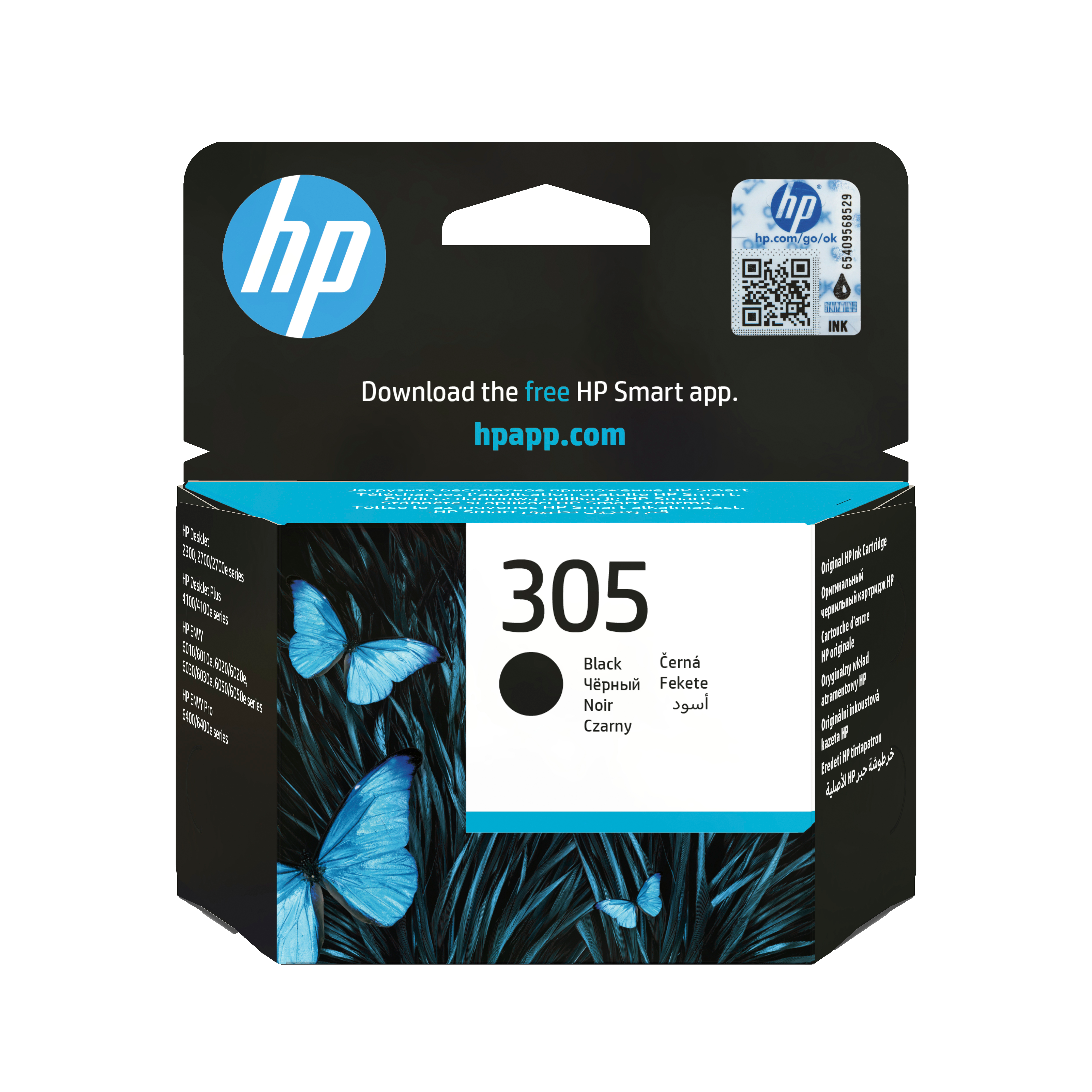 HP 305 Black Original Sort 120 sider Blæk billede