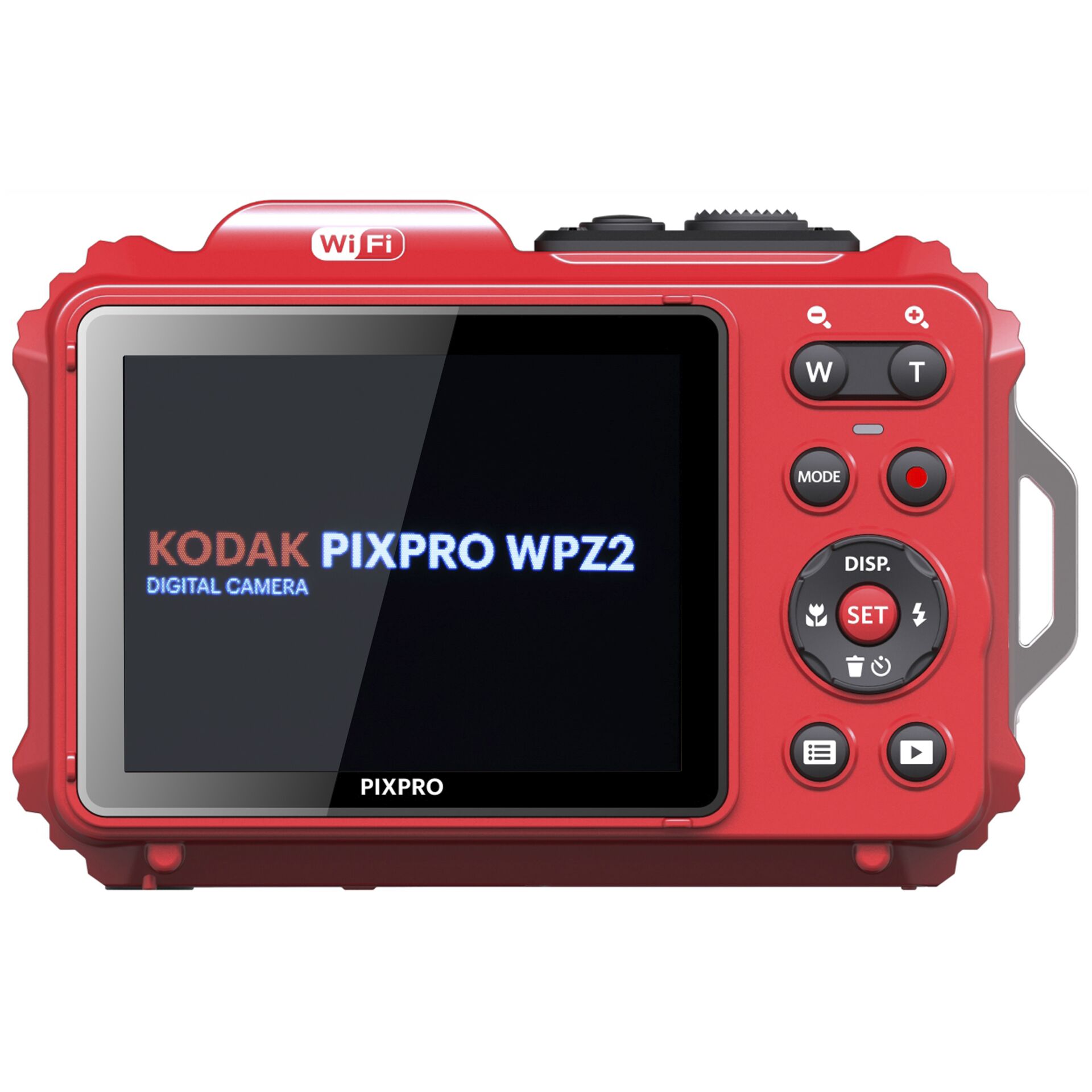 Kodak PIXPRO WPZ2, 16,76 MP, 4608 x 3456 pixel, BSI CMOS, 4x, Fuld HD, Rød