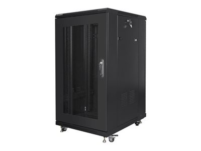 Lanberg FF01 series - rack - 600 x 800 flat pack with mesh door - 22U