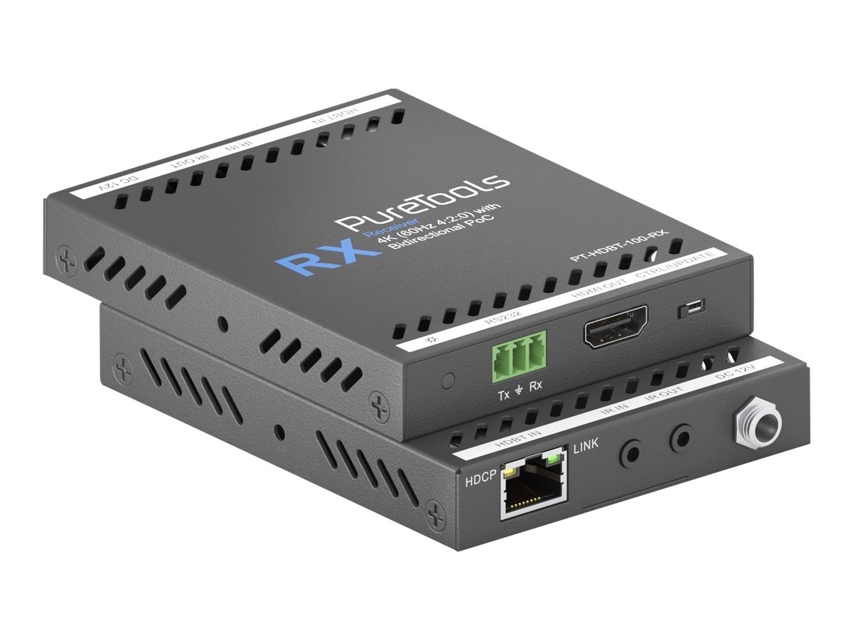 PureTools 4K HDMI HDBaseT Extender Set Video/audio/infrarød/seriel forlænger