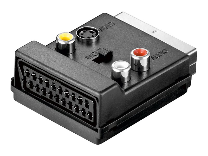 Pro SCART to composite video and S-Video adapter IN/OUT with SCART passthrough