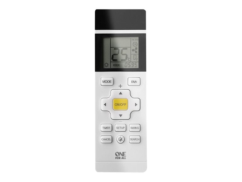 One for All Universal A/C Remote Universal fjernstyring Sort Hvid