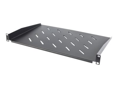 Intellinet 19" Cantilever Shelf, 1U, Shelf Depth 300mm, Vented, Black Rackhylde Sort