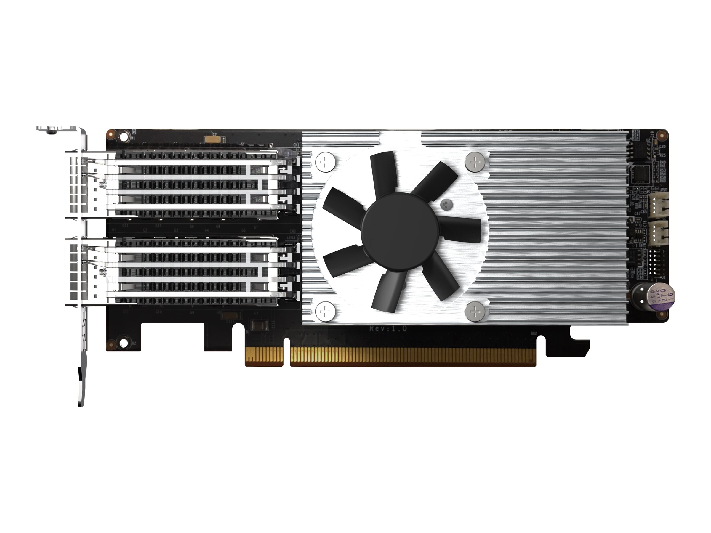 QNAP QXG-100G2SF-E810 - Netværksadapter - PCIe 4.0 x16 lavprofil - 100 Gigabit QSFP28 x 2 - for QNAP TS-H2490FU