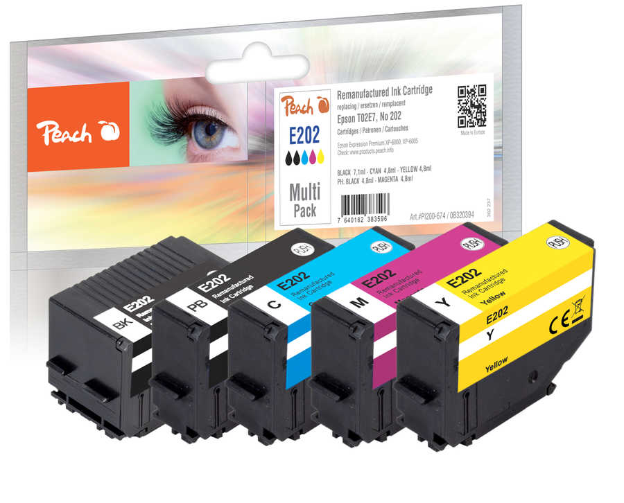 Peach PI200-674 Sort, Cyan, Magenta, Gul