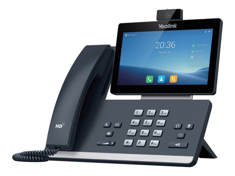 Yealink T58W - VoIP-telefon med opkalds-ID - 10-party opkaldskapacitet - SIP, SIP v2 - 16 linjer - klassisk grå - med Yealink CAM50 kamera