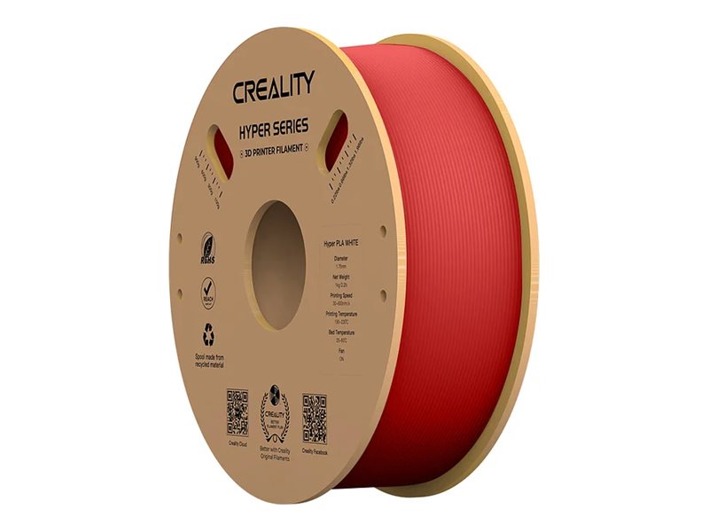 Creality Creality Hyper PLA - 1.75mm - 1kg Rød 6971636405603 Modsvarer: N/A