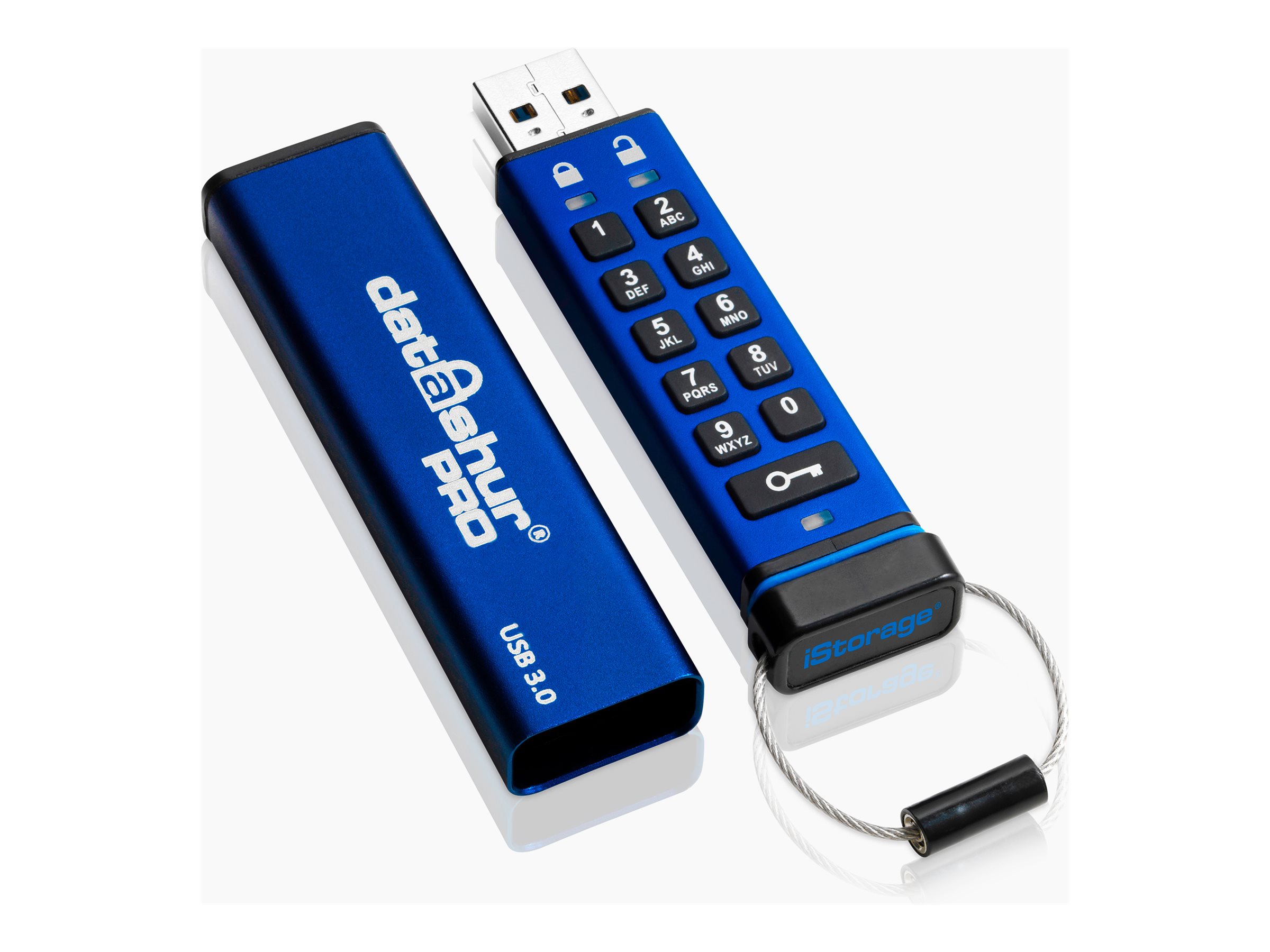 Istorage Datashur Pro Usb3 256gb Usb-nøgle Usb Type-a 3.2 Gen 1 (3.1 Gen 1) Blå 256gb Usb-a Blå