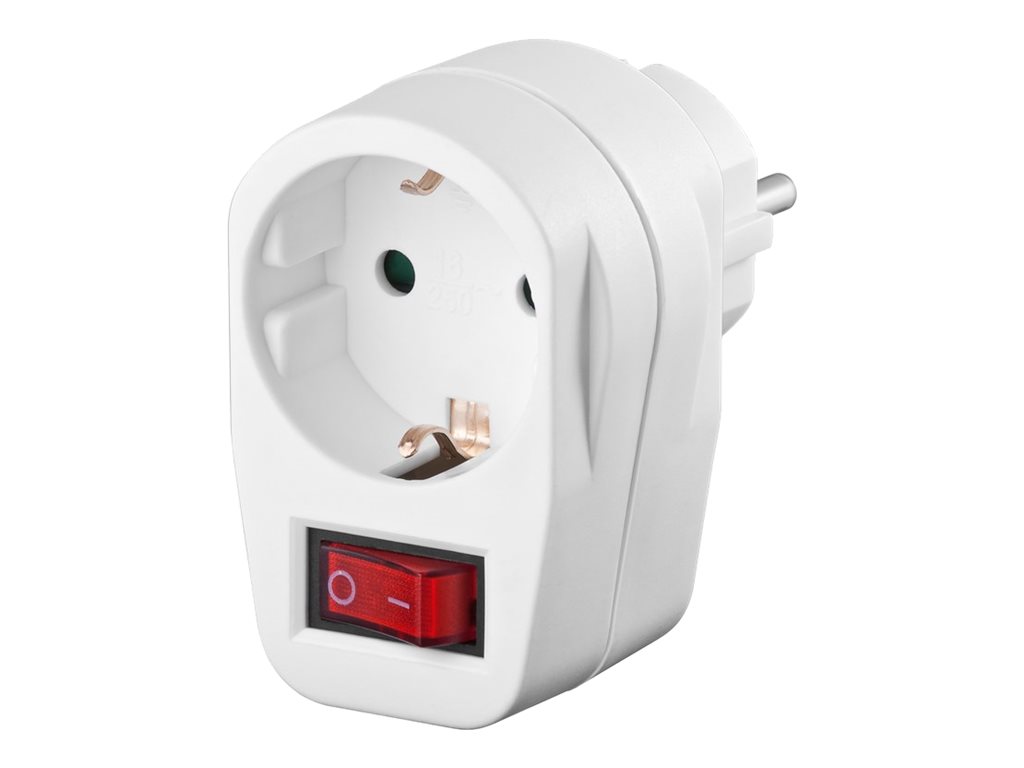 Goobay Uttag för skyddskontakt 16 A Tack vare den upplysta strömbrytaren är det lättare att spara ström