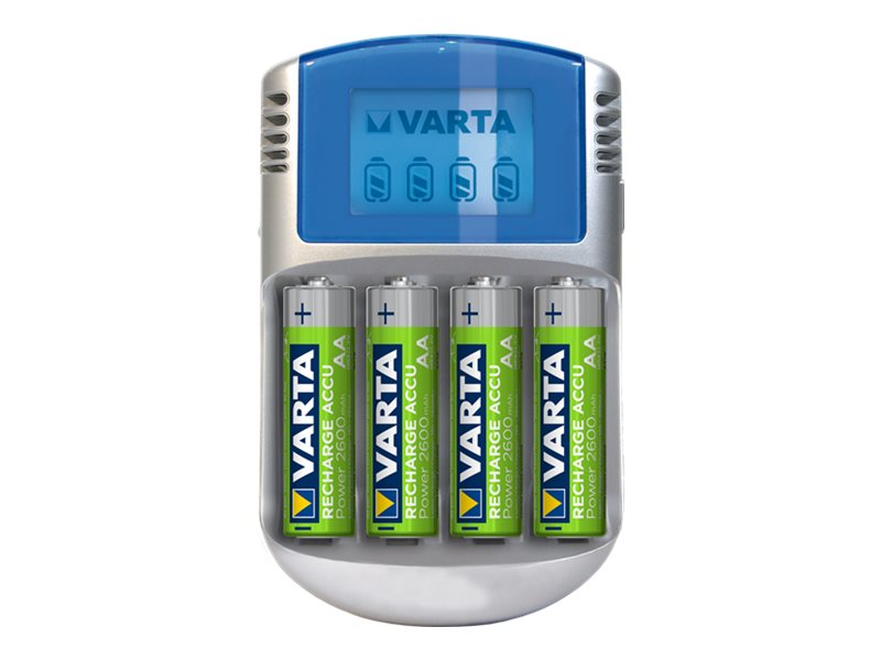 Varta LCD Charger (type 57070) oplader 2x eller 4x AA-batterier eller AAA-batterier (NiMH) samtidigt