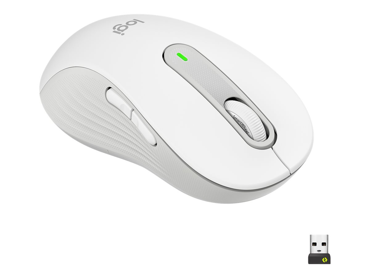 Logitech Signature M650 L - Mus - stor størrelse - optisk - 5 knapper - trådløs - 2.4 GHz, Bluetooth - Logitech Logi Bolt USB-modtager - off-white
